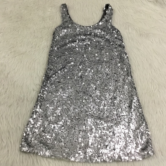 Tinley road silver sparkling shinny sequins party dress size small - Picture 2 of 4